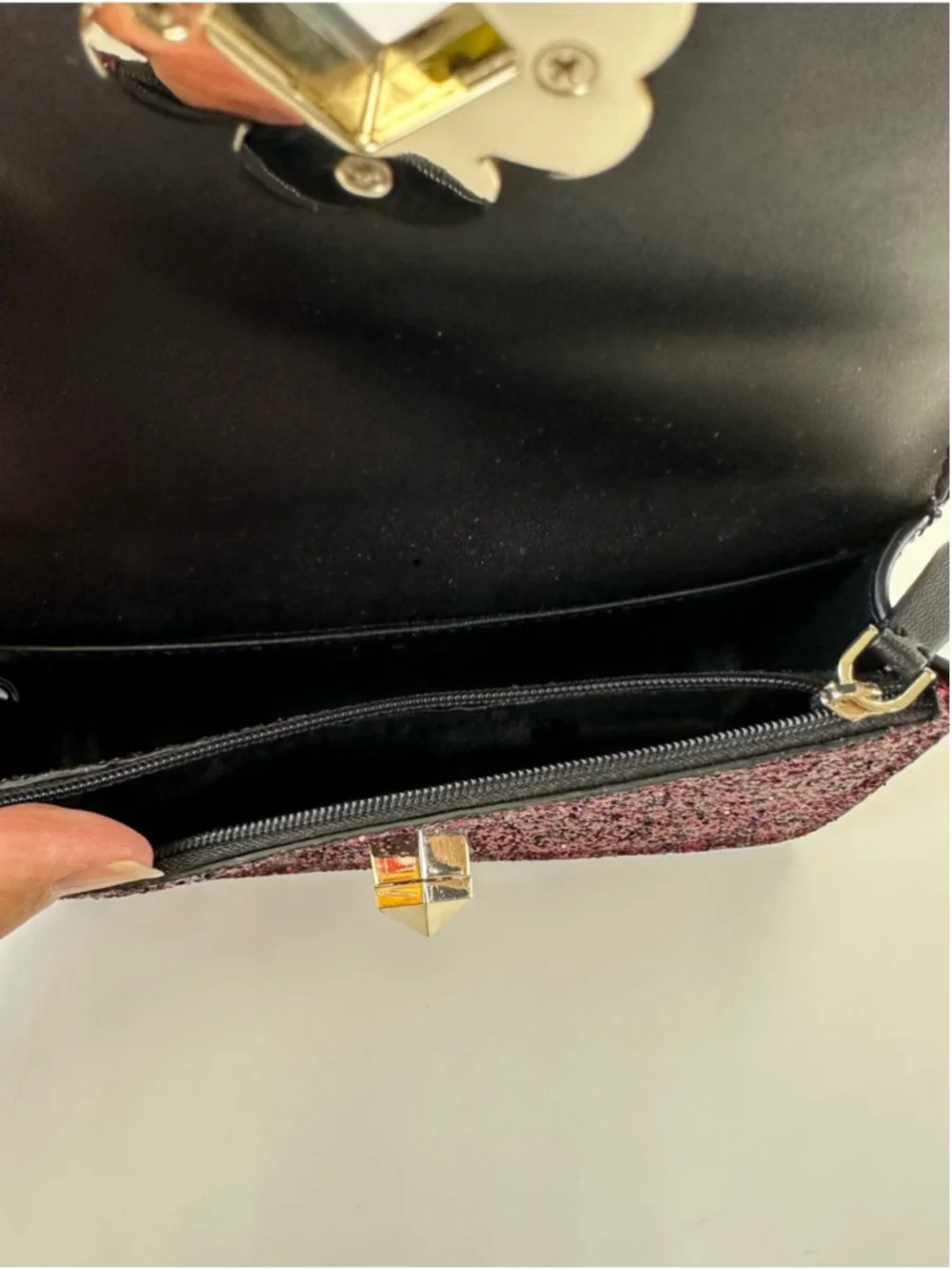 kate spade Odette Pink Glitter Mini Top Handle Crossbody Bag NWT